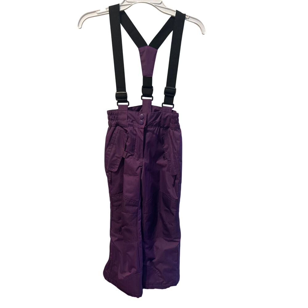 ⭐️ Girls Mountain Warehouse Purple Snow Pants W/ Suspenders Size 3/4 Winter
